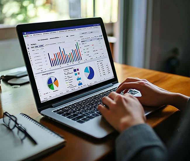 Intelligent warehouse analytics dashboard with metrics